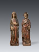Norddeutsch oder Niederländisch Ende 13. Jahrhundert, Maria und Johannes aus einer Kreuzigung Christ