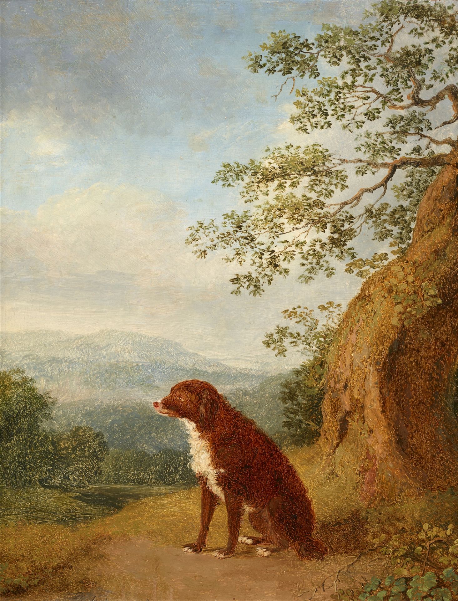 Jacob Philipp Hackert, Sitting dog in a landscape