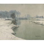 Max Clarenbach, Winterlandschaft an der Erft