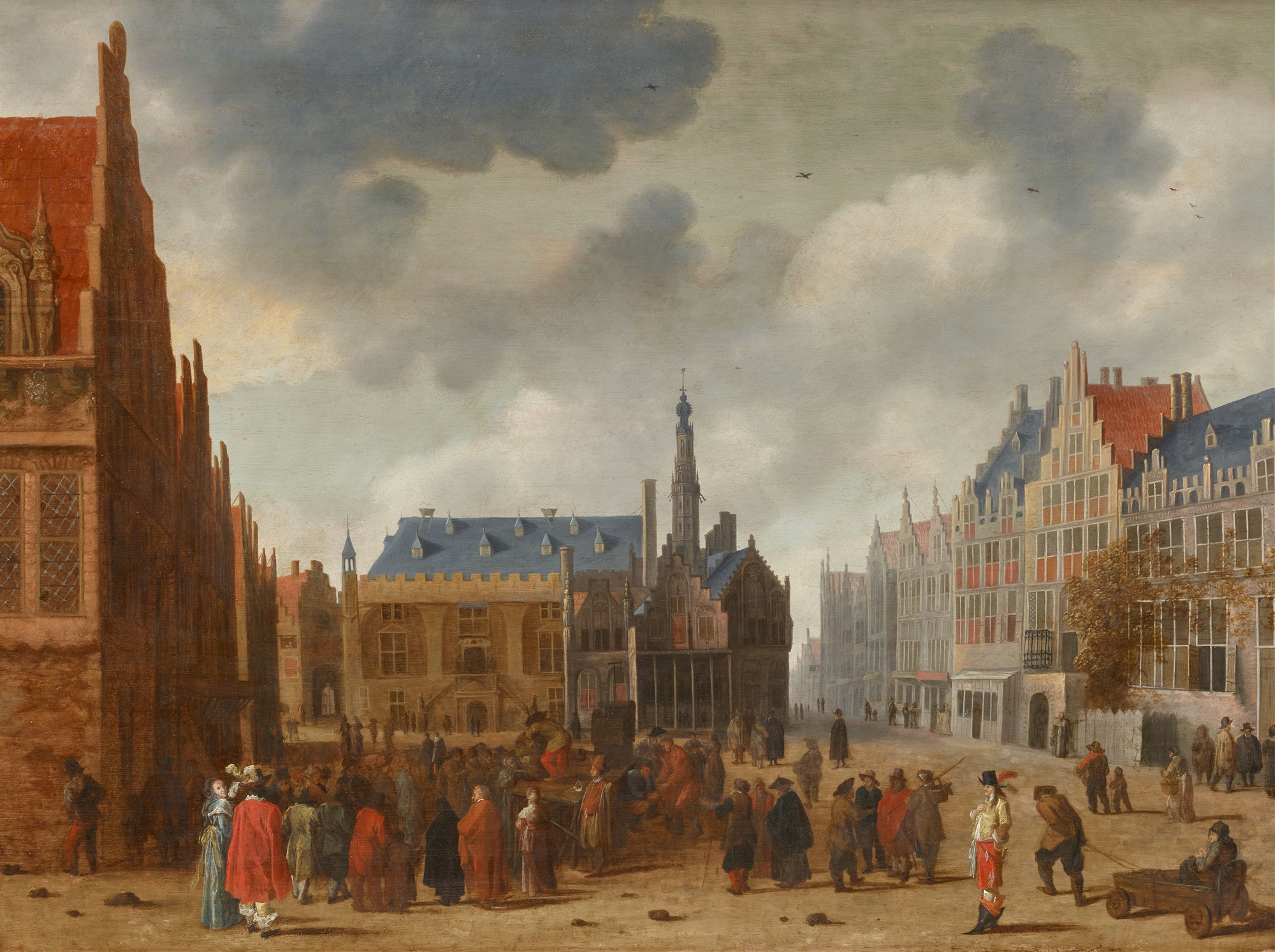 Haarlem School 1640s, The Grote Markt in Haarlem
