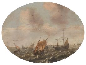 Holländischer Meister der 1. Hälfte des 17. Jahrhunderts, Schiffe in stürmischer See