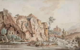 Jacob Philipp Hackert, Landschaft bei Vaucluse in den französischen Seealpen