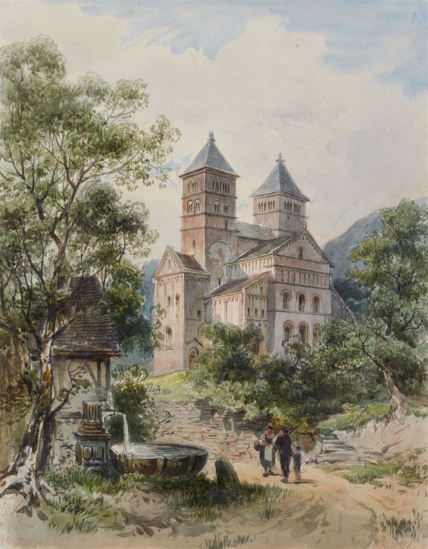 Robert Stieler, Blick auf die Abtei Murbach im Elsass