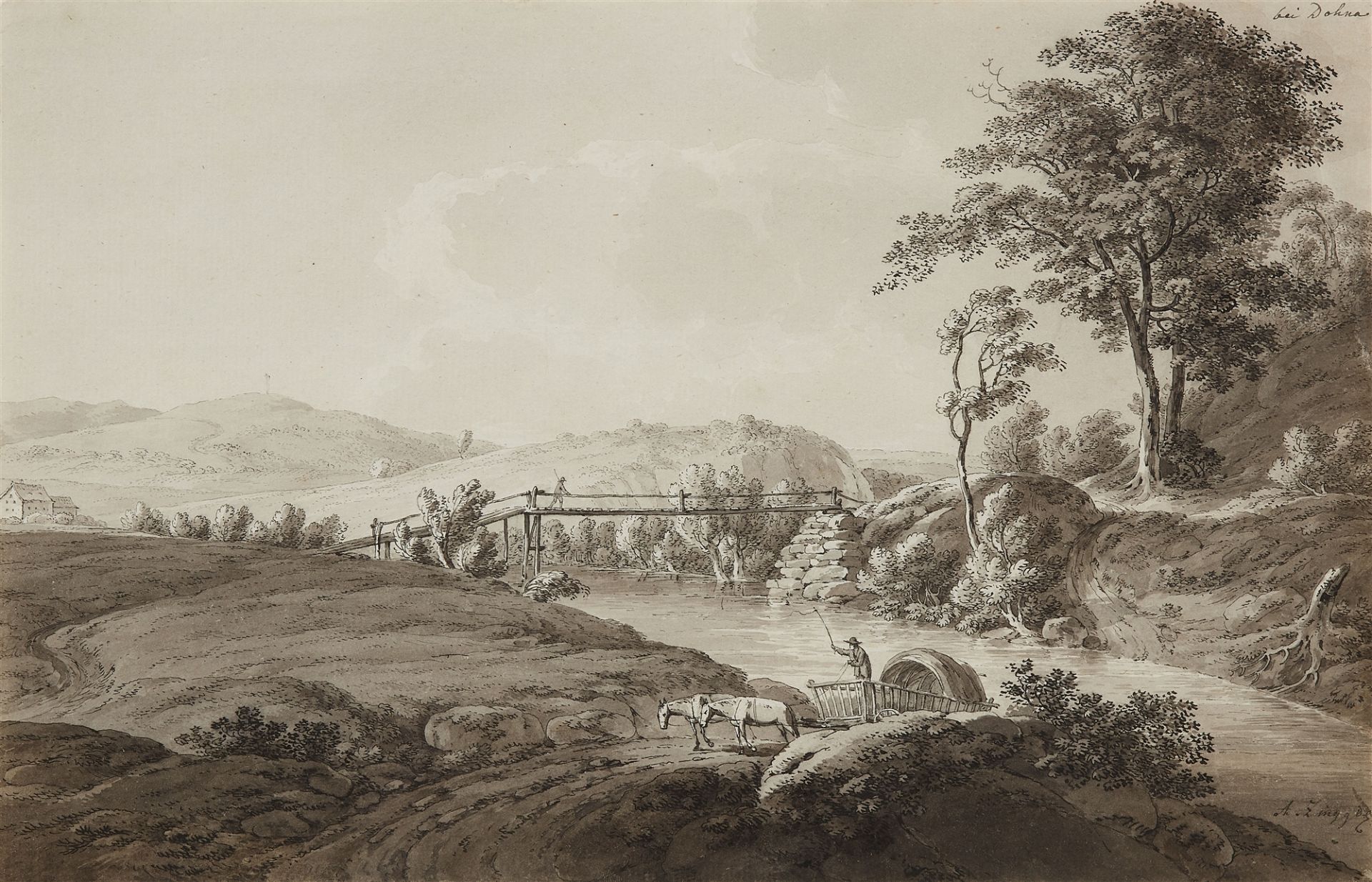 Adrian Zingg, Landschaft bei Dohna