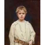 Raimundo De Madrazo y Garreta, Portrait of a Boy with a White Shirt and Brown Leather Belt