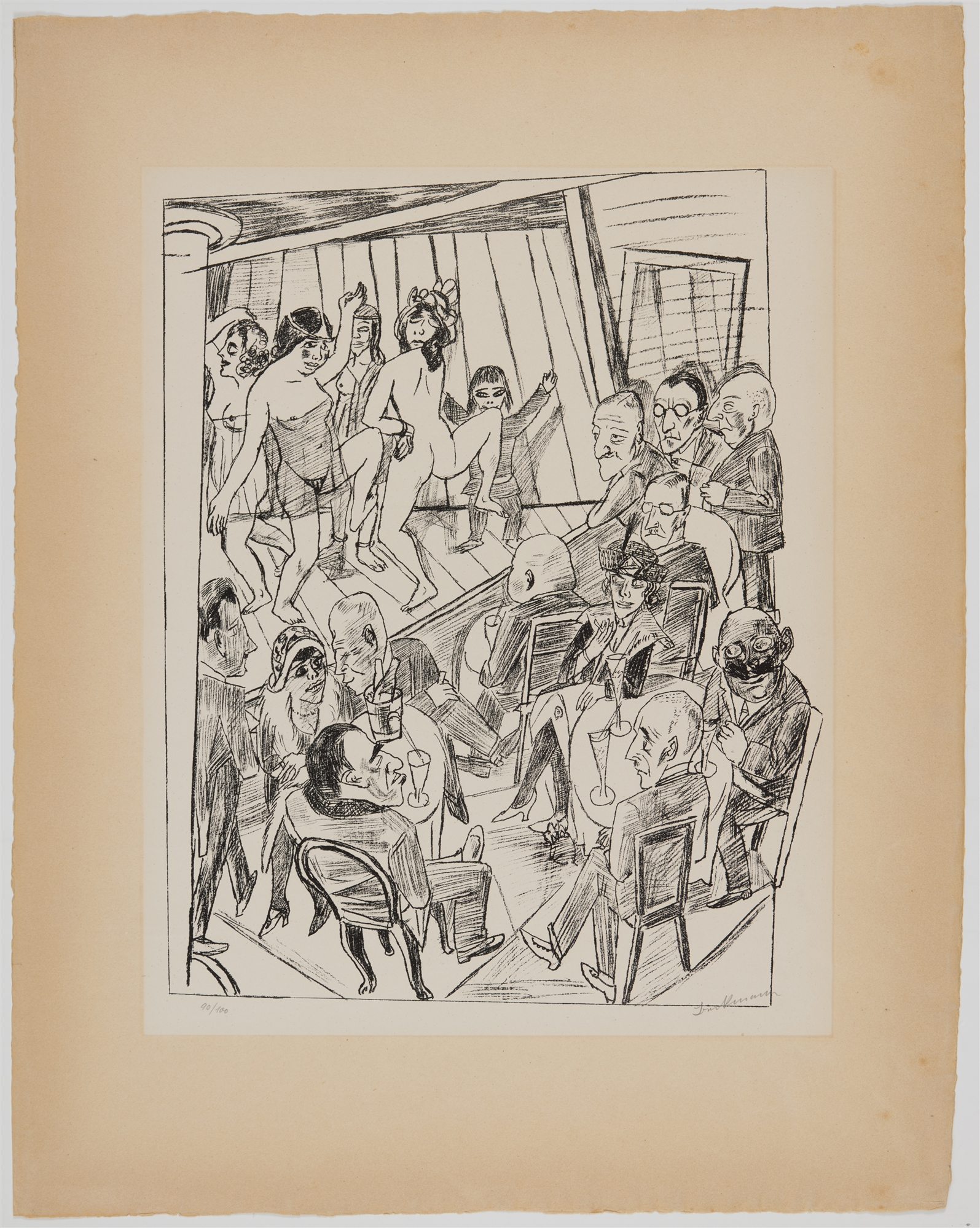 Max Beckmann, Striptease (Nackttanz) - Image 3 of 3