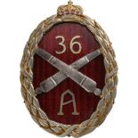 Special Collection of 7 Year Artillery Badges - Badge of the 36th Artillery Regiment