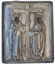 Polychrome Rectangular Icon on Panel