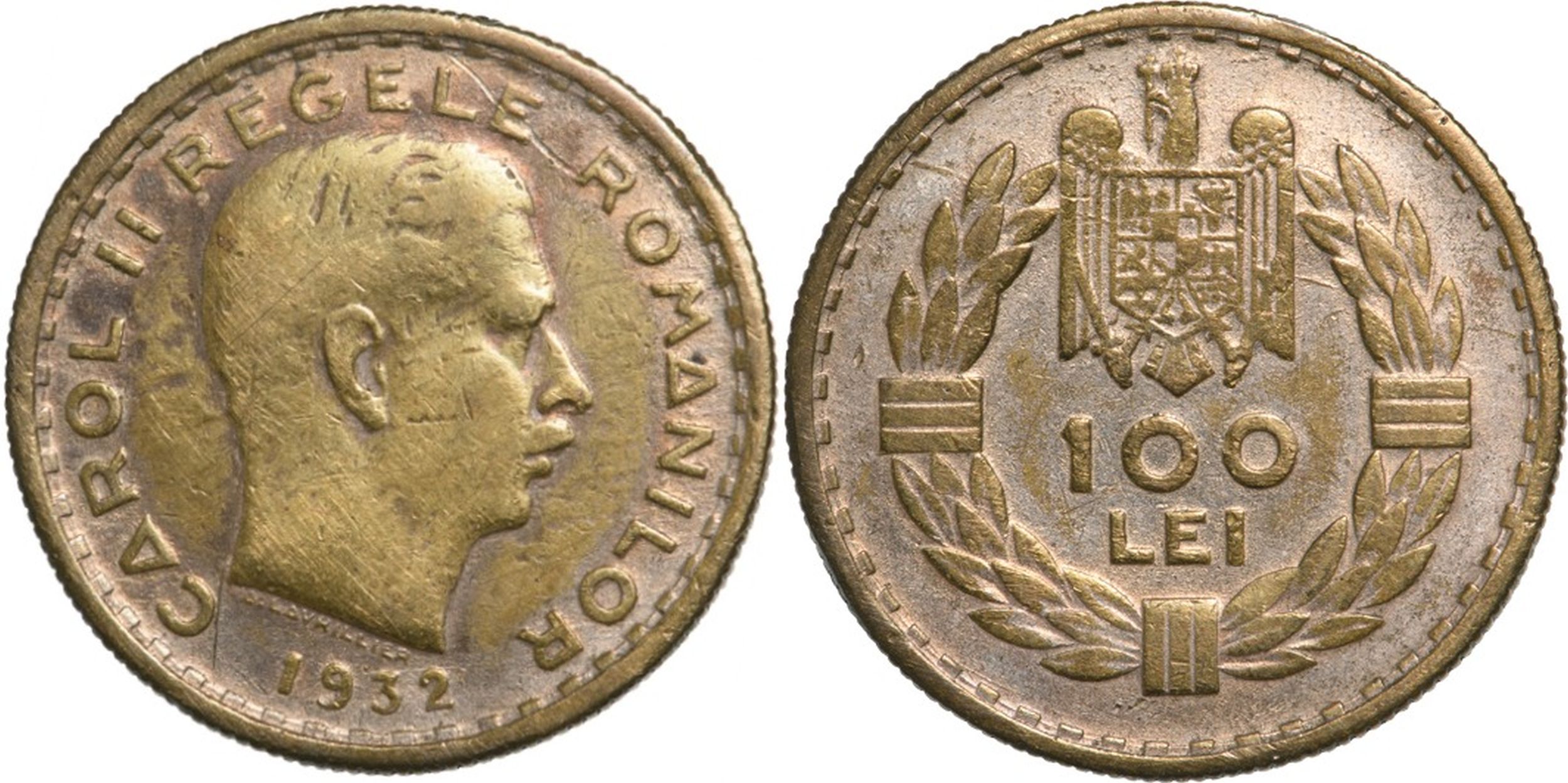 Carol II (1930-1940) Pattern 100 Lei 1932, Paris mint.