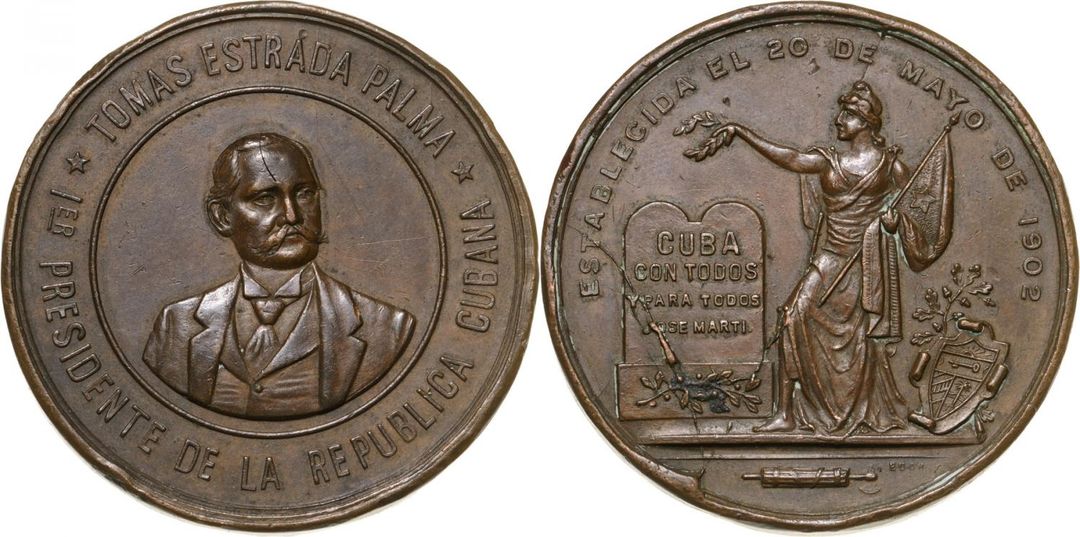 Toma Estrada Palma, President of Cuba, Medal 1902