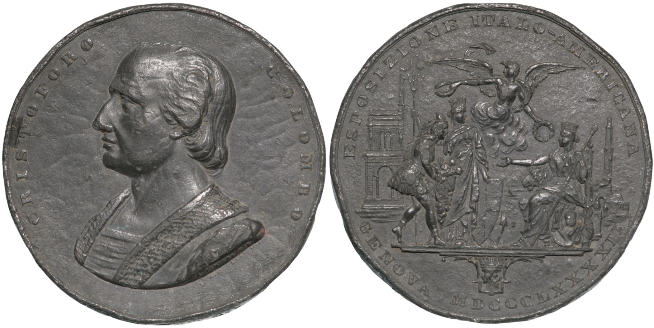 Cristopher Columbus (1451-1506) - Medal 1892 - Italo-American Exhibition