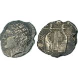 Macedonia, Olynthos, Chalkidian League (ca. 392 - 383 BC.) AR Tetradrachm (14.4g)