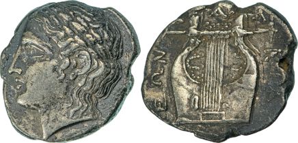 Macedonia, Olynthos, Chalkidian League (ca. 392 - 383 BC.) AR Tetradrachm (14.4g)