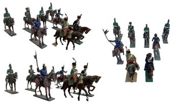 SET OF 8 LEAD FRENCH MOUNTED TOY SOLDIERS