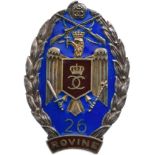 Special Collection of 7 Year Infantry Regimental Badges of the 26th Infantry Regiment-(Dorobanti)-Ro