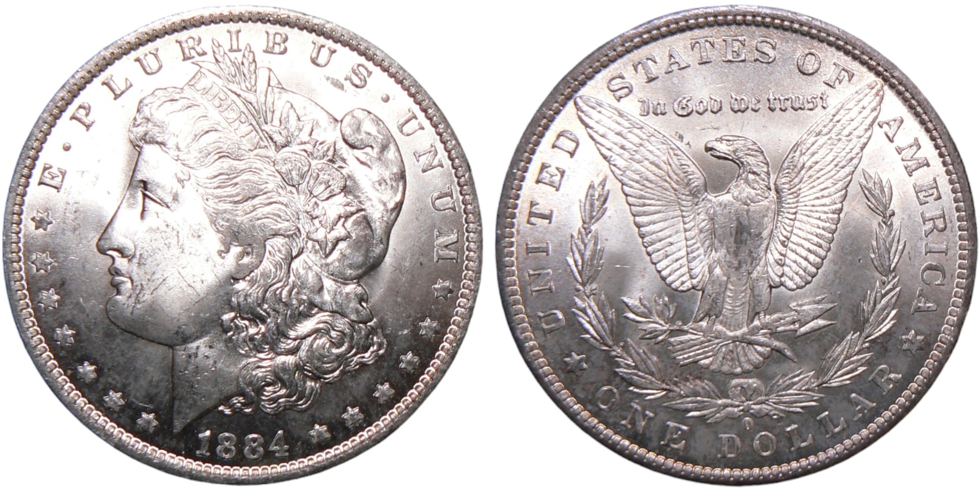 1 "Morgan Dollar" 1884 O, New Orleans mint