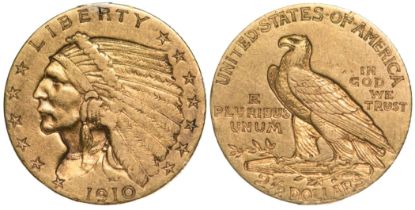 2.5 Dollars 1910 "Indian Head" Philadelphia Mint