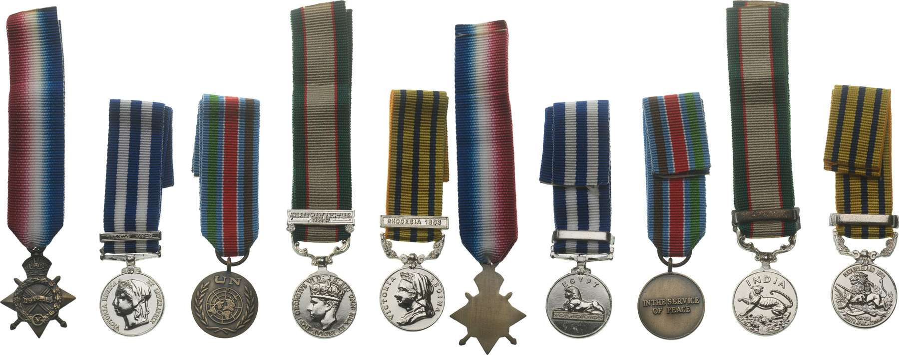 Collection of 10 Military Medals Miniatures - Image 2 of 2