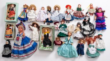 Lot of 26 folkloric dolls