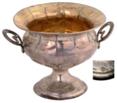 Silver gilt cup on pedestal base