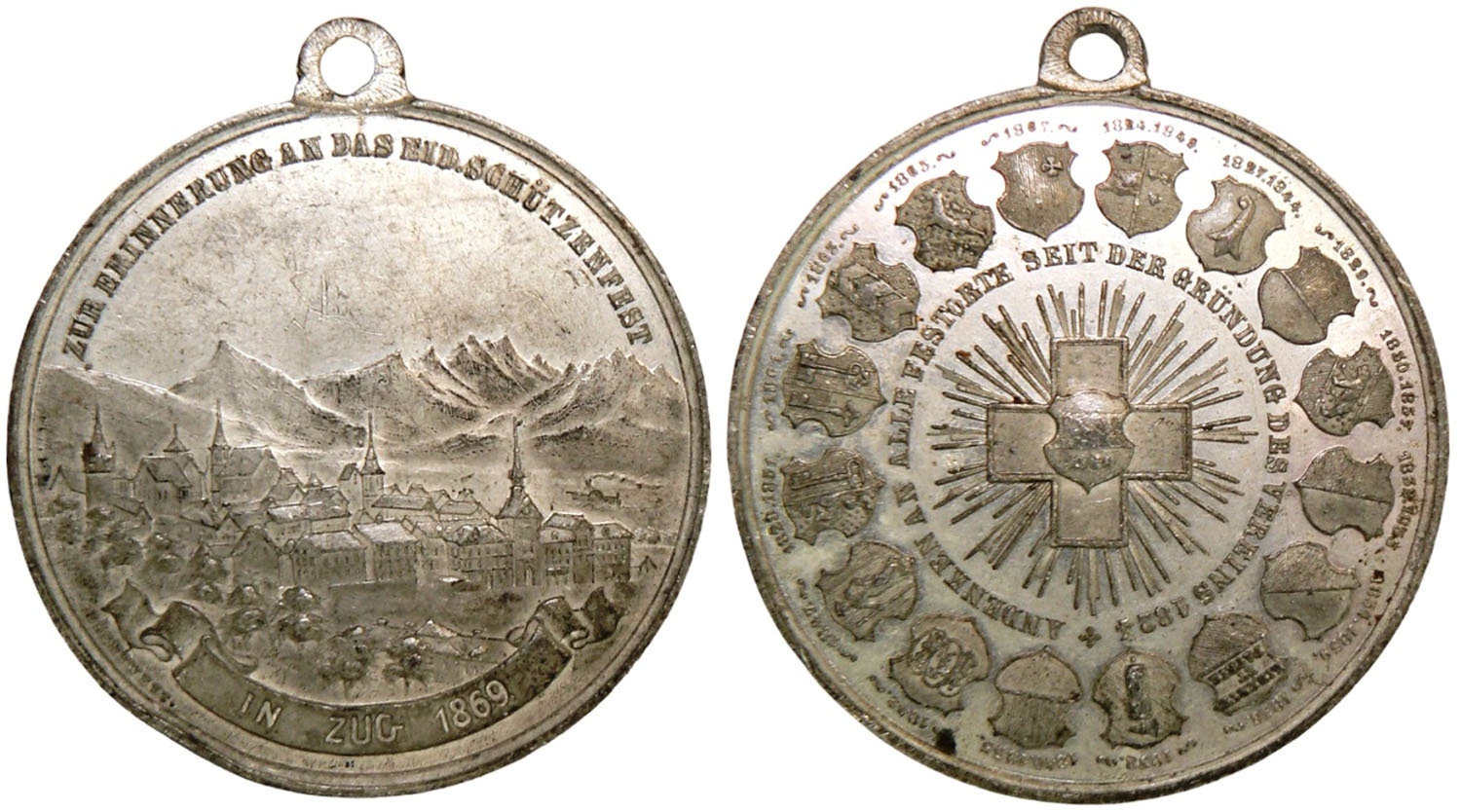 Zug. Federal Shooting Competition Medal 1869