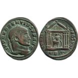 Maxentius (307-312) Follis, silvered Bronze (26 mm, 6.3 g), Rome, 310-311