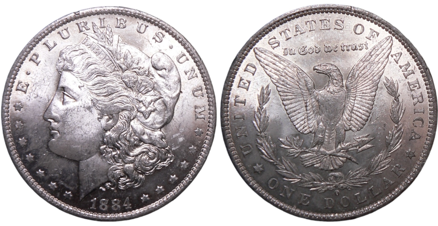 1 "Morgan Dollar" 1884 O, New Orleans mint