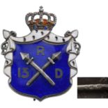 Special Collection of 7 Year Infantry Regimental Badges of the 13th Infantry Regiment-Stefan cel Mar
