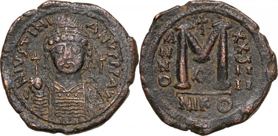 Justinian I (527-565), AE Follis, Nikomedia