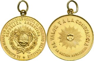 Gold Military Merit Medal of the Allied Army for the operations against Paraguay
