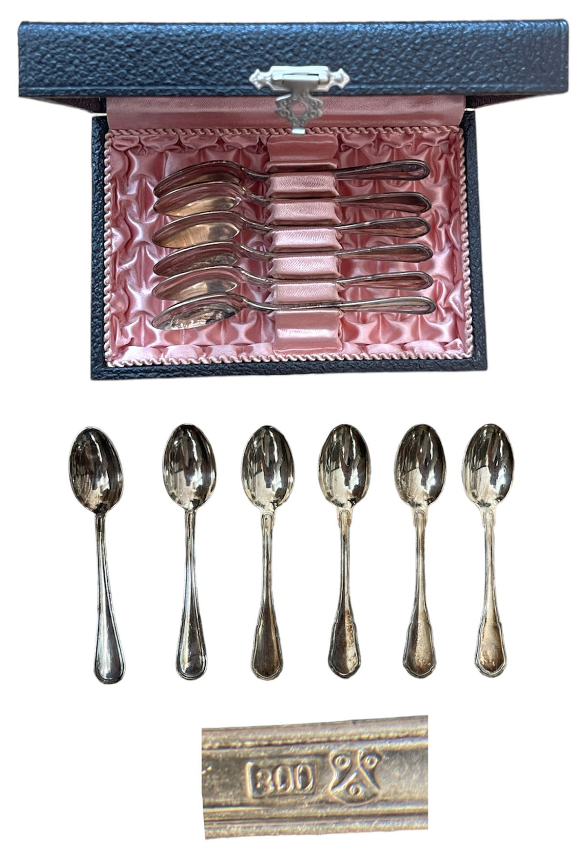 Set of 6 Silver Tea Spoons