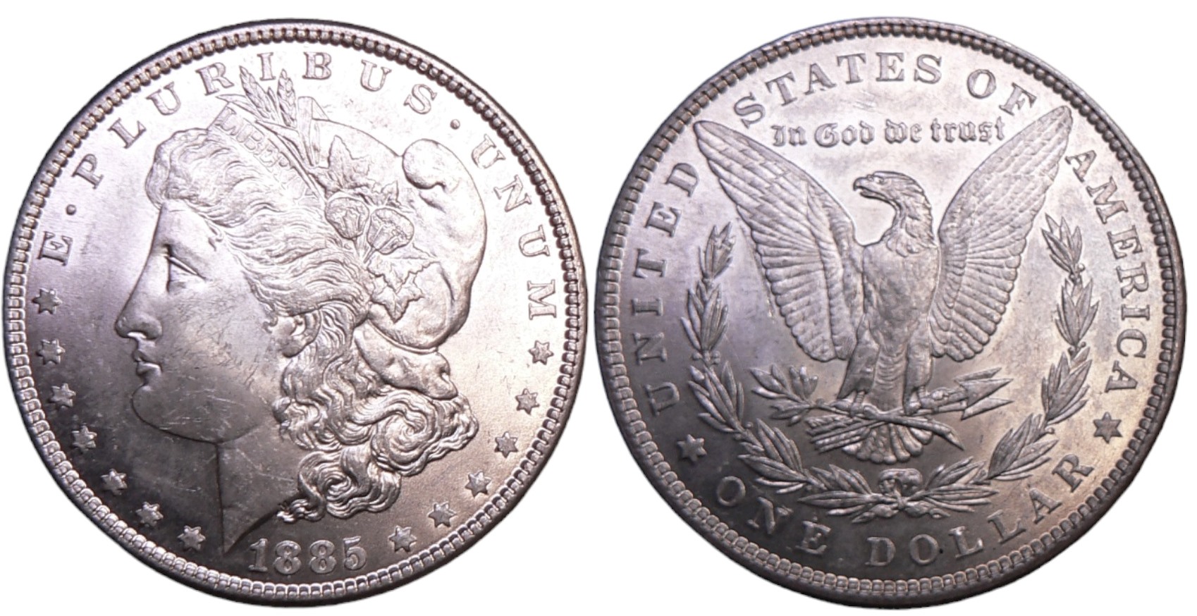 1 "Morgan Dollar" 1885 , Philadelphia mint