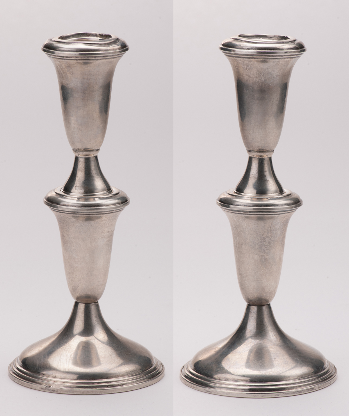Elegant candlestick in silver