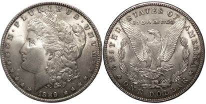 1 "Morgan Dollar" 1889, Philadelphia mint