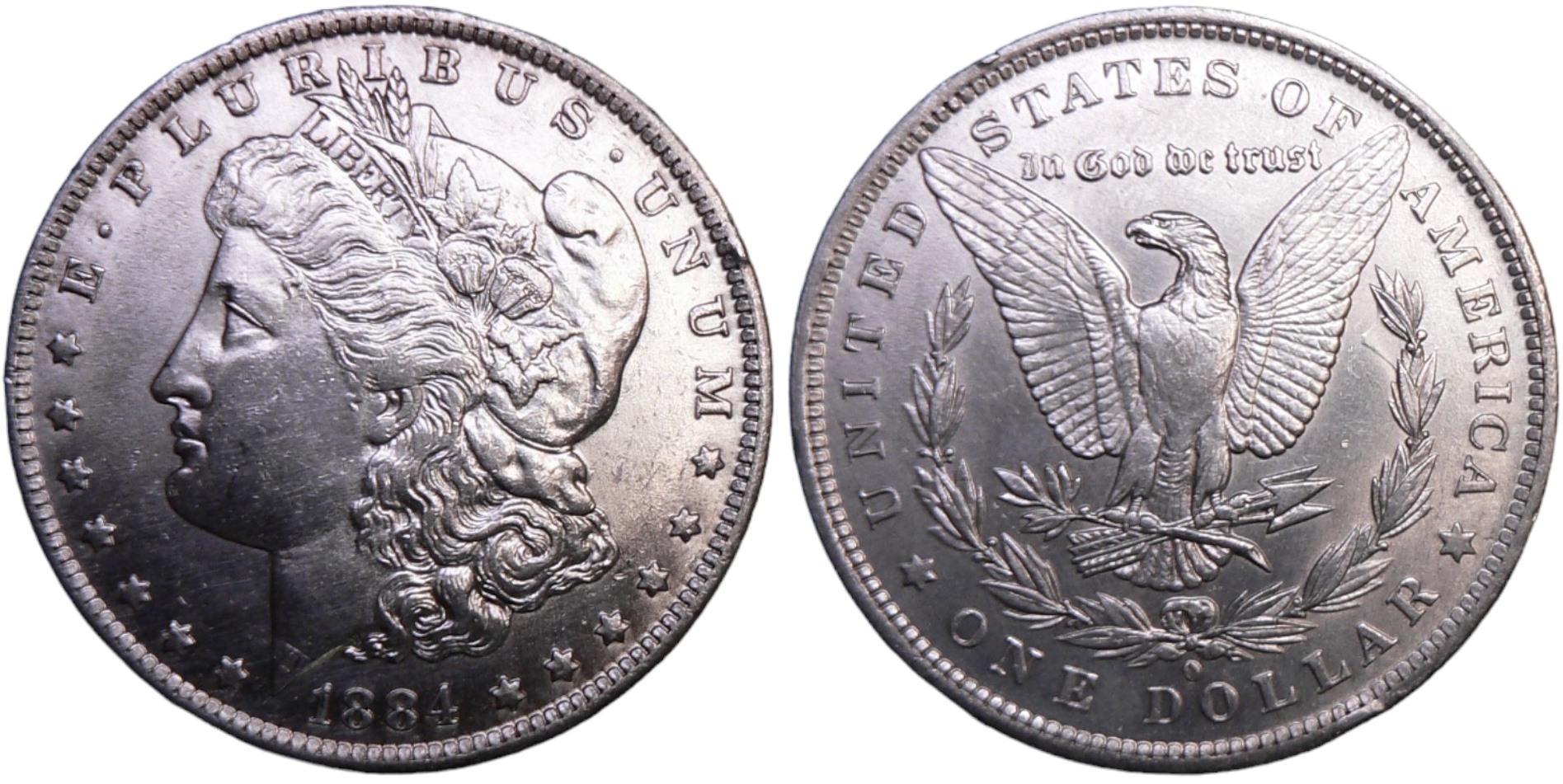 1 "Morgan Dollar" 1884 O, New Orleans mint