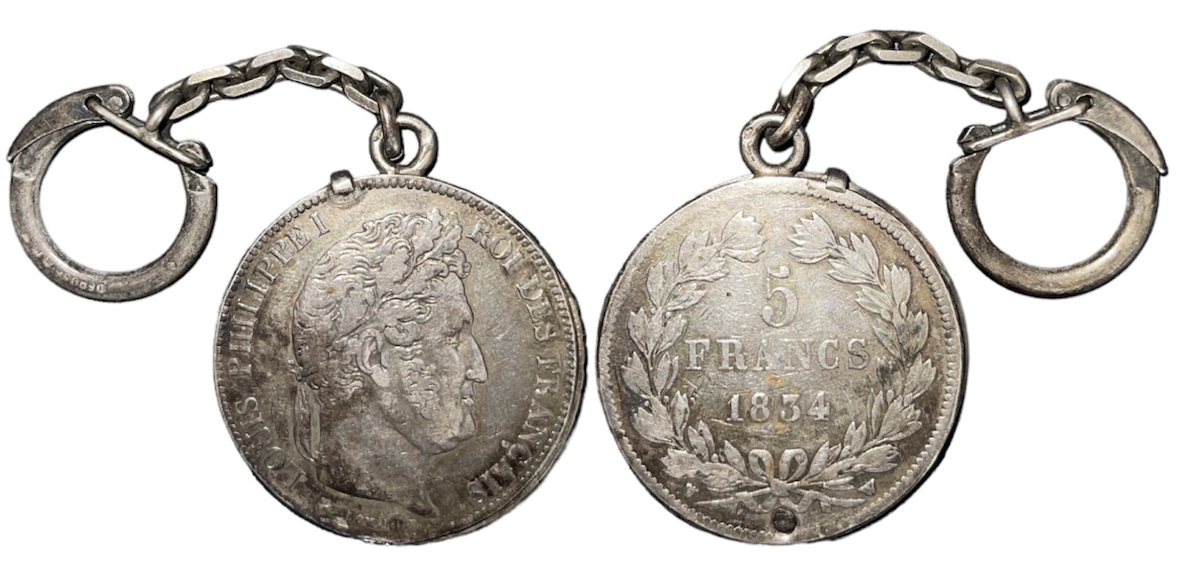 Louis Philippe I (1830-1848), 5 Francs 1834 Key Chain