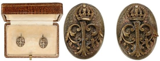 Pair of Cufflinks with the Monogram of Tsar Ferdinand I