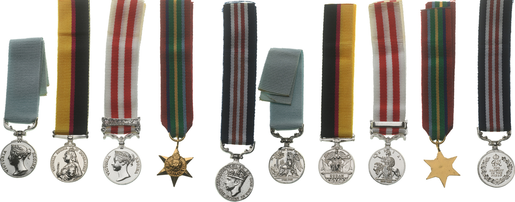 Collection of 10 Military Medals Miniatures