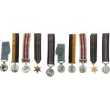 Collection of 10 Military Medals Miniatures