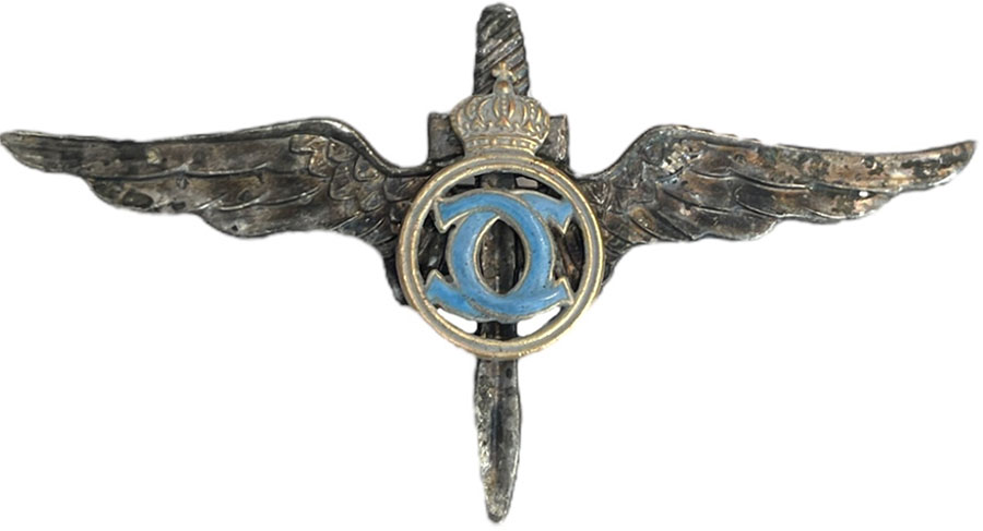 MILITARY PILOT BADGE, KING CAROL II MODEL, 1931-1940