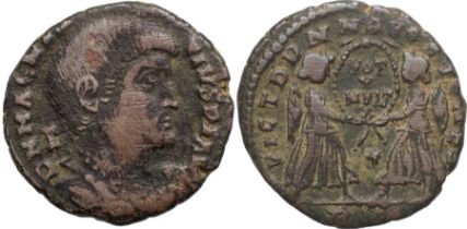 Magnentius as Caesar (350-353) AE Centonialis Bronze (3.89 g), Rome 350-351.