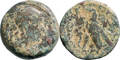 PTOLEMAIC KINGDOM, Kleopatra VII (51-30 BC) AE Obol (7.3g) Alexandria