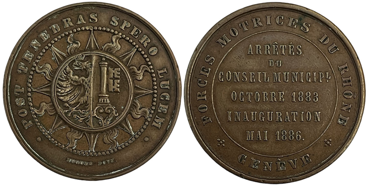 Inauguration of the City Council in Geneva, Medal 1886
