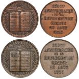 Lot of 2, Medal 1885, 350th Anniversary of the Reformation, Geneva