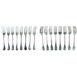 Set of 8 Decorated Christofle Forks