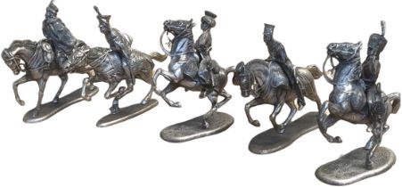 SET OF 5 FRENCH LEAD TOY SOLDIERS