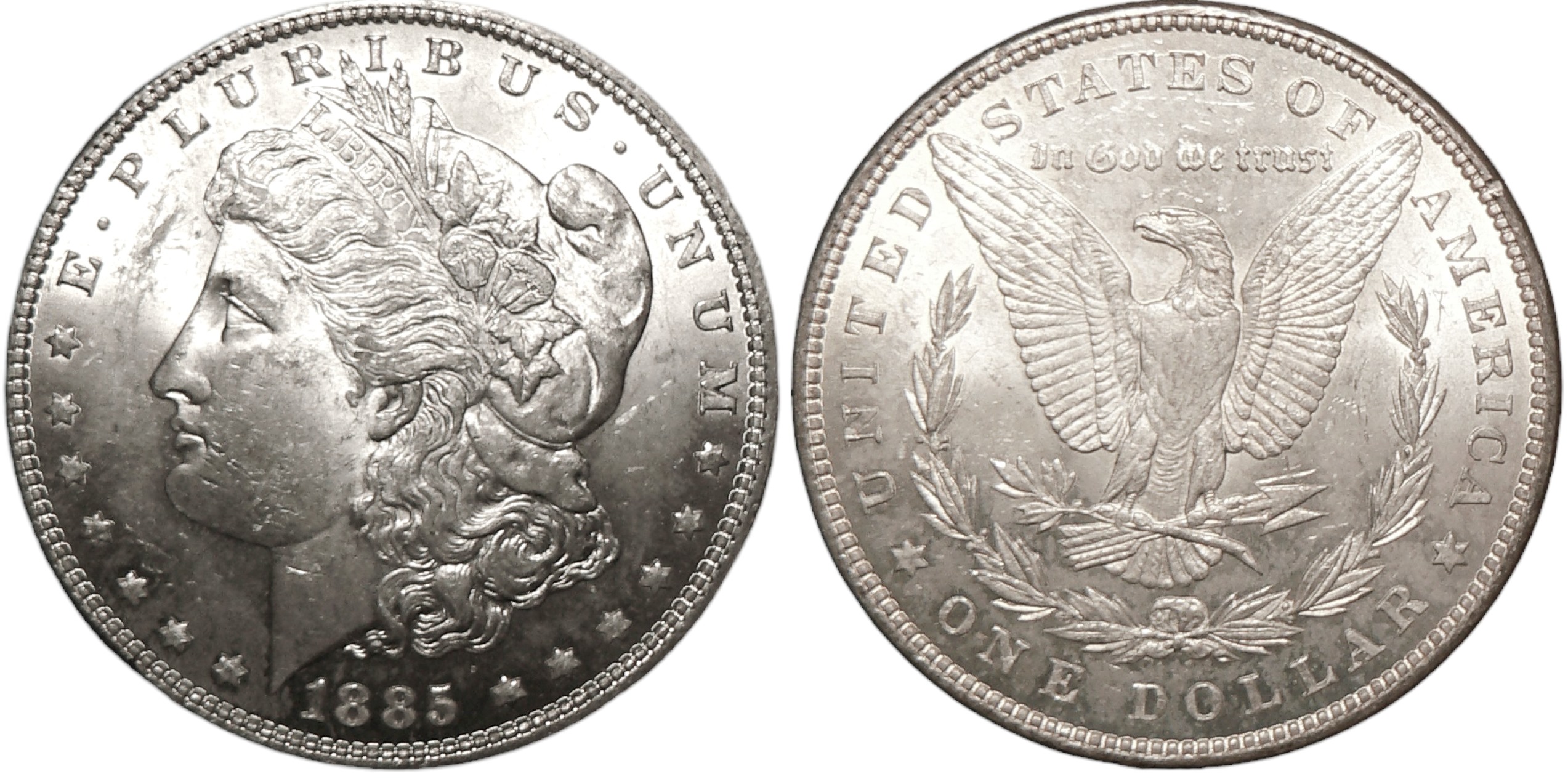 1 "Morgan Dollar" 1885 , Philadelphia mint