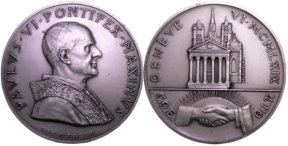 Paul VI (1963 - 1978), Medal for Visit to Geneva, 1969