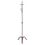 Wrought iron candlestick. Gothic. 15th century.