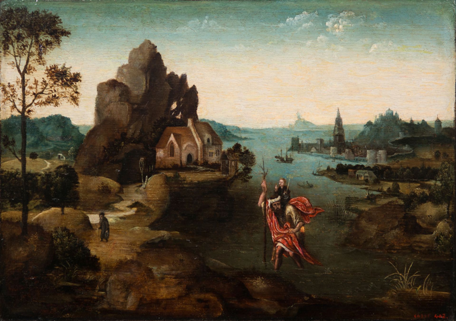 Follower of Joachim Patinir (Dinant, Belgium, circa 1480 - Antwerp, 1524). XVI - XVII century.